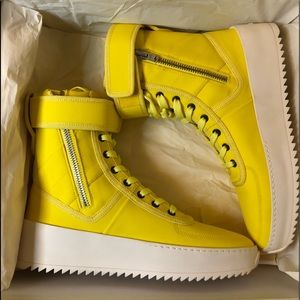 yellow fear of god sneakers